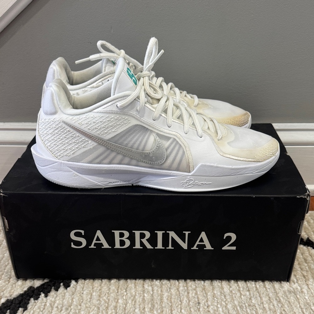 Nike Sabrina 2 basketball White/metallic Silver Sneakers 11